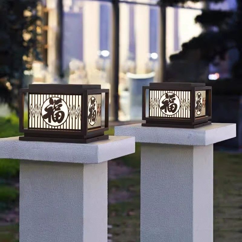 50000 Horas de Trabalho Duração de Vida Solar Lâmpada de Pilar de Jardim para Iluminação de Pátio