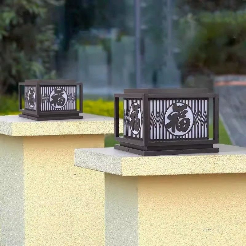 50000 Horas de Trabalho Duração de Vida Solar Lâmpada de Pilar de Jardim para Iluminação de Pátio