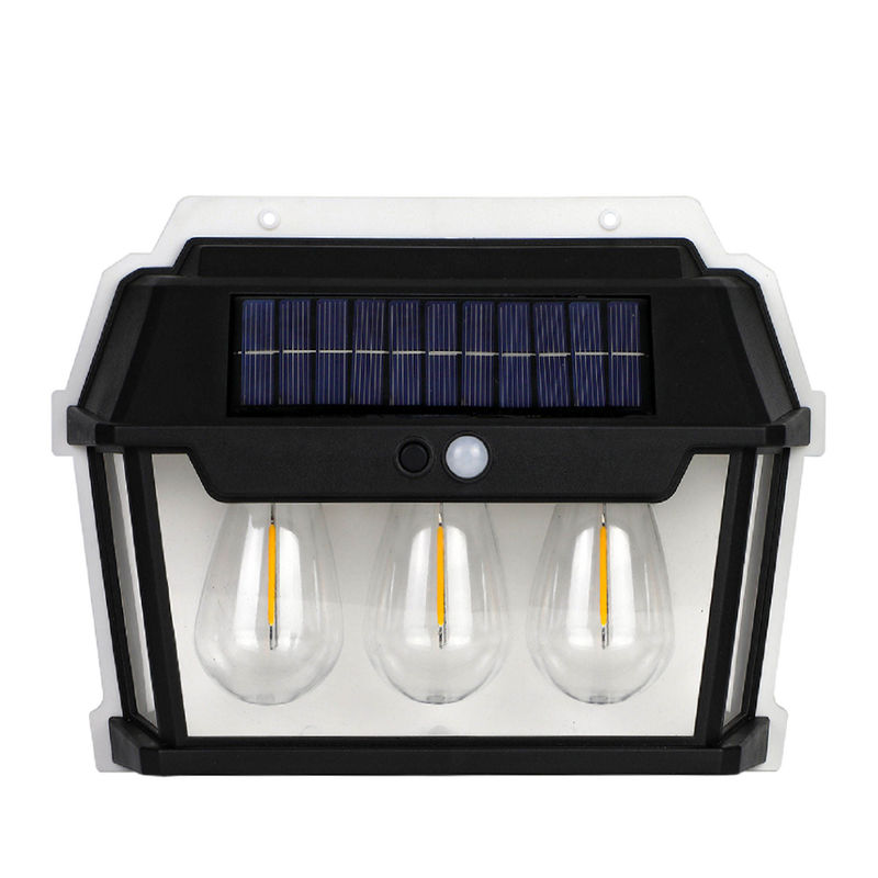 Luz de parede de indução de carregamento solar de três fontes de luz personalizáveis para PC ABS