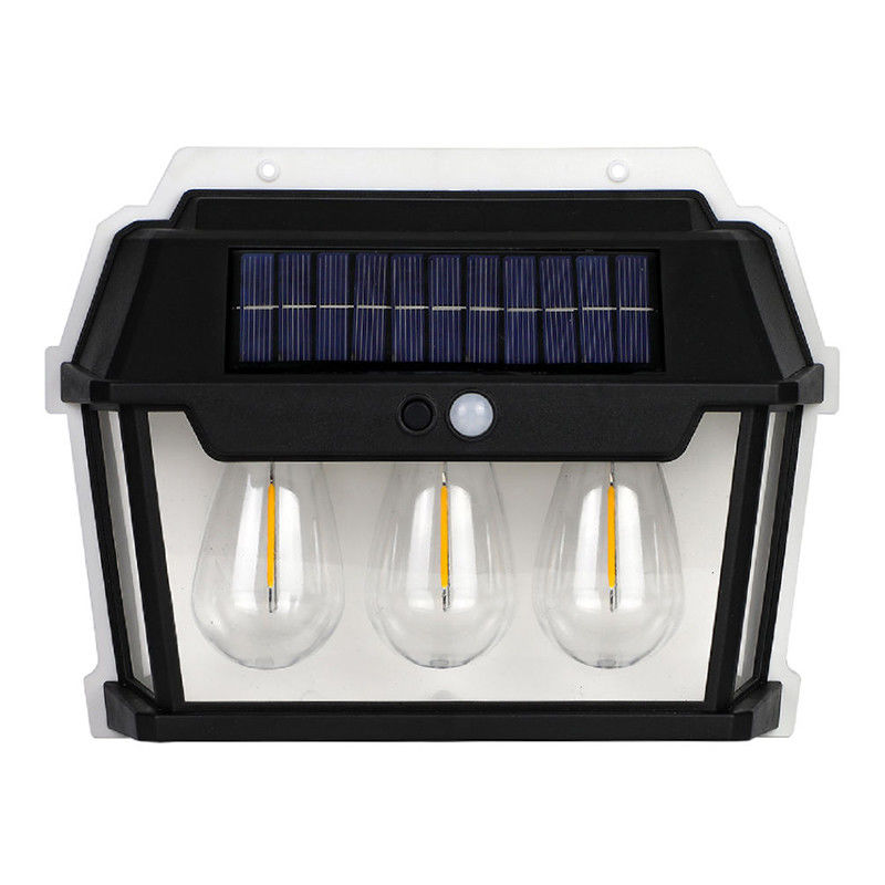 Luz de parede de indução de carregamento solar de três fontes de luz personalizáveis para PC ABS