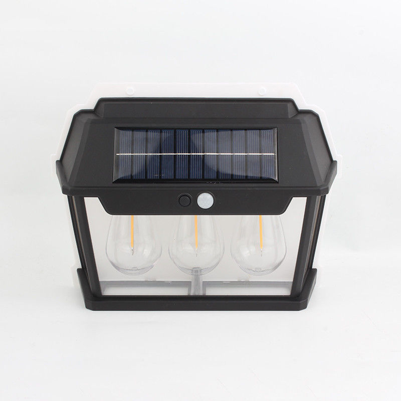 Luz de parede de indução de carregamento solar de três fontes de luz personalizáveis para PC ABS