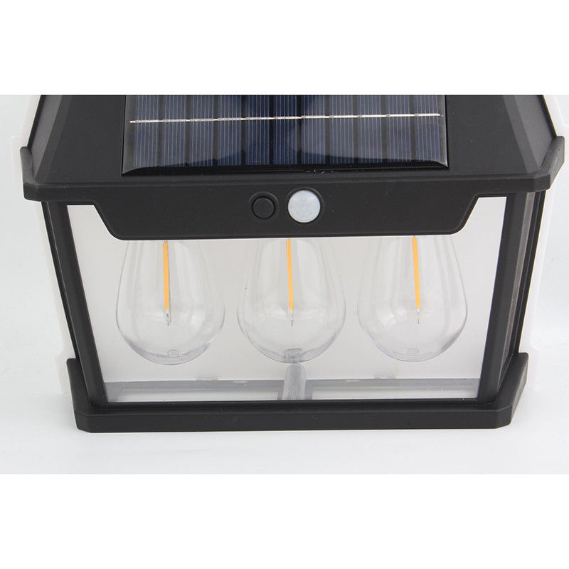 Luz de parede de indução de carregamento solar de três fontes de luz personalizáveis para PC ABS