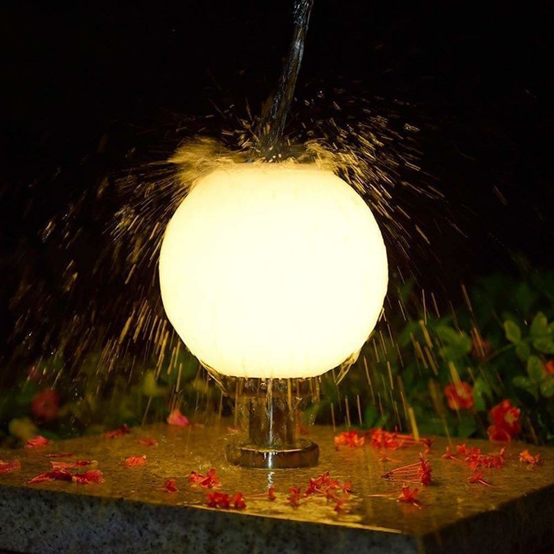 360° ângulo de feixe redondo plástico vedação solar post luzes com temporizador remoto e 3 cores