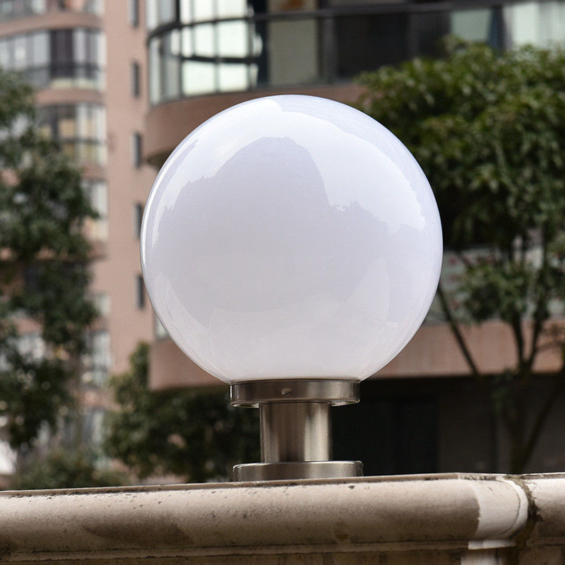 360° ângulo de feixe redondo plástico vedação solar post luzes com temporizador remoto e 3 cores