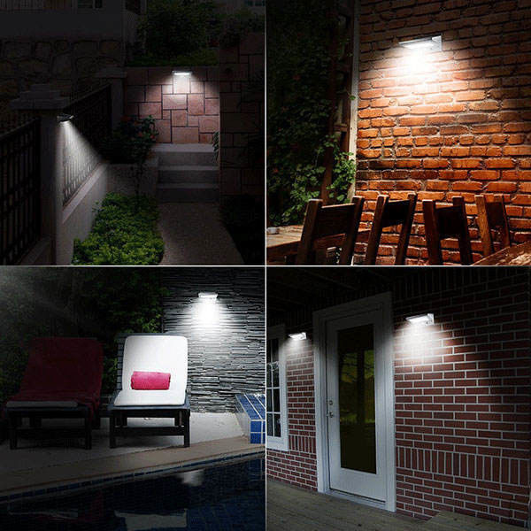 Lâmpada de parede com sensor de movimento solar de segurança exterior com e Fabricação profissional