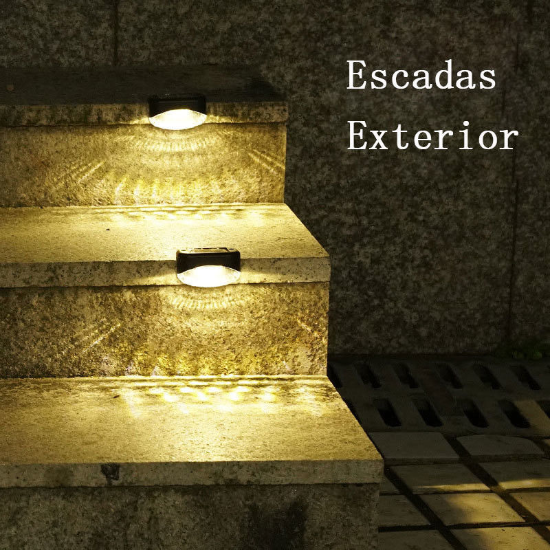 1.2V Voltagem de entrada Lâmpada de escada de energia solar LED exterior para iluminação de parede de jardim