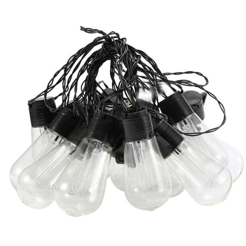 Lâmpadas LED solares Edison para decorações de Natal ao ar livre Patio 6lm 1-