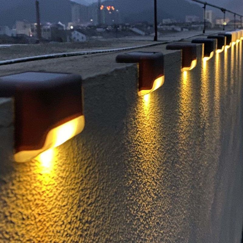 DC 6V Solar Led Outdoor Garden Light Escalões Deck Lâmpada para Patio Yard Decoração Jardim