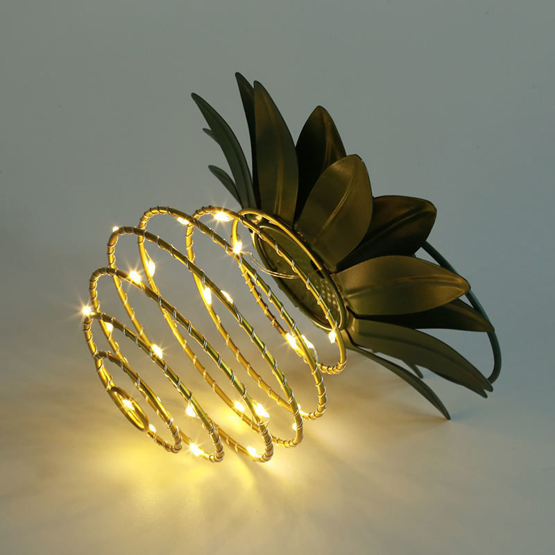 Lâmpada Fluxo luminoso lm 15 Lanterna solar de abacaxi para decoração de jardins e paisagens