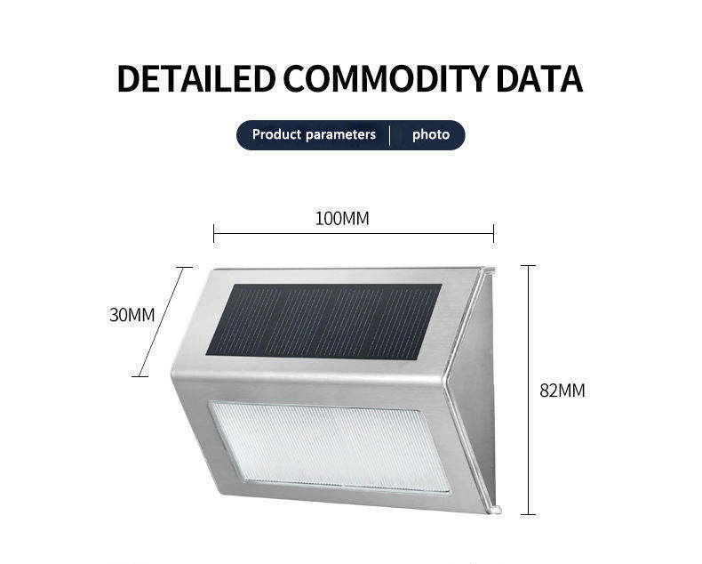 Lâmpada Eficiência luminosa 120lm/w Iluminação solar para parede de casa exterior Número de endereço