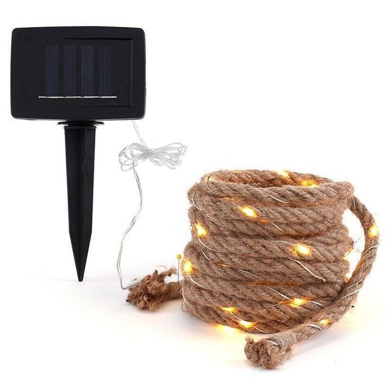 Solar Led Street Light Lâmpada de cobre Led Wire Garden String Light para fácil instalação