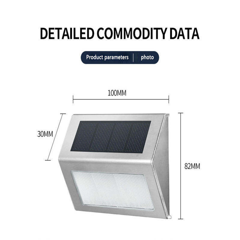 Lâmpada Eficiência luminosa 120lm/w Iluminação solar para parede de casa exterior Número de endereço