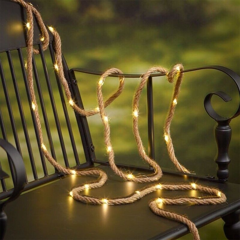 Solar Led Street Light Lâmpada de cobre Led Wire Garden String Light para fácil instalação