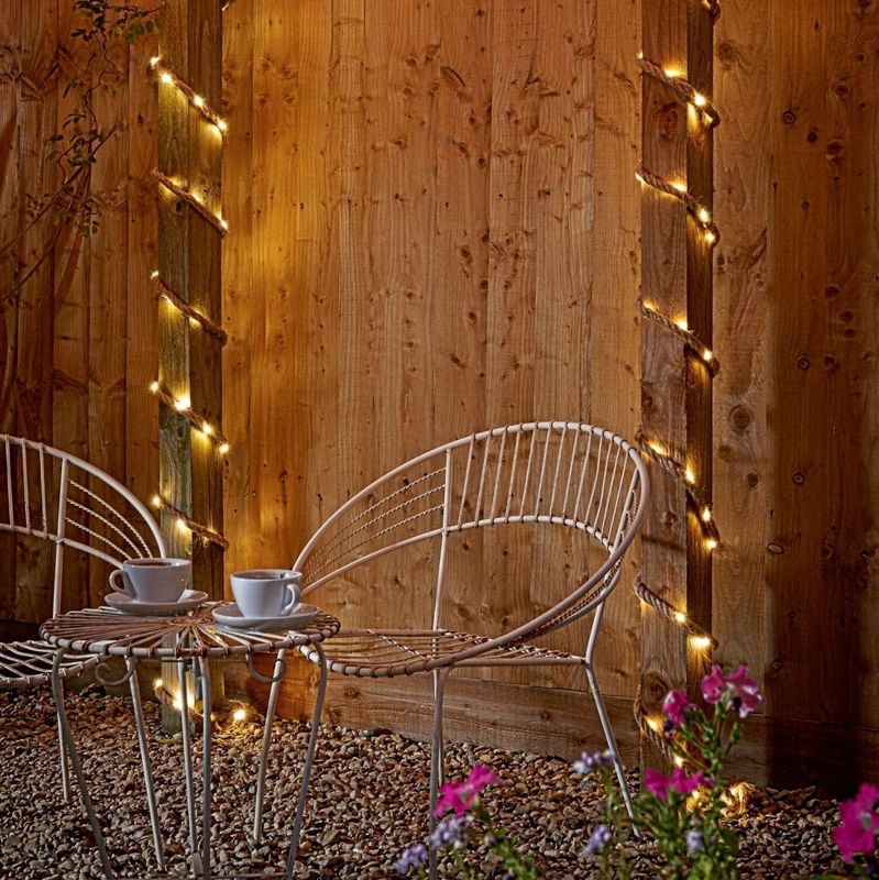 Solar Led Street Light Lâmpada de cobre Led Wire Garden String Light para fácil instalação