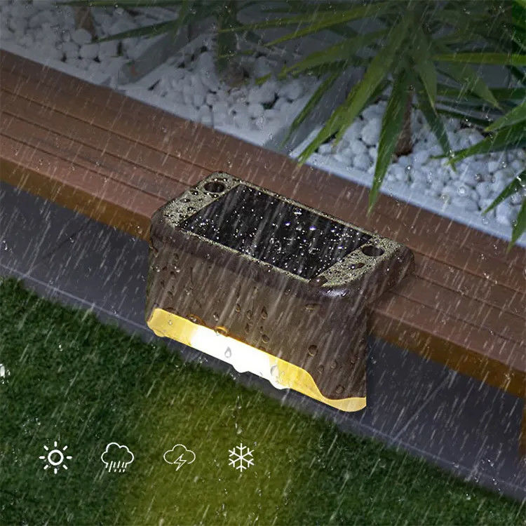 300lm Fluxo luminoso Solar Deck Step Railing Escalões Luzes para Iluminação de Jardim ao Ar Livre