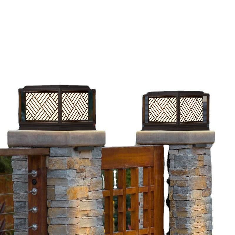 Luz solar de jardim Simplicidade Luz de poste acrílico para soluções modernas de iluminação exterior