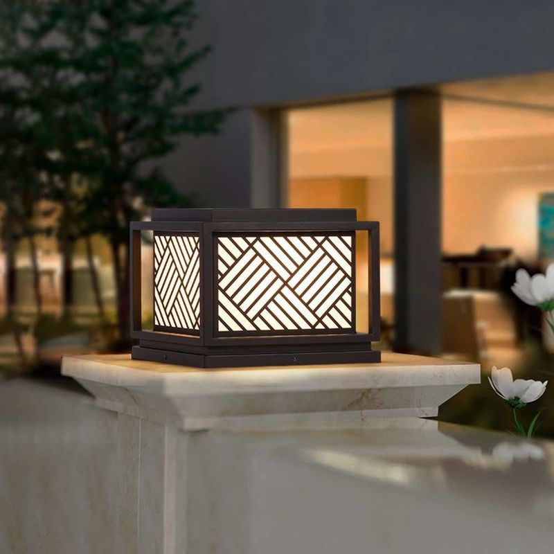 Luz solar de jardim Simplicidade Luz de poste acrílico para soluções modernas de iluminação exterior