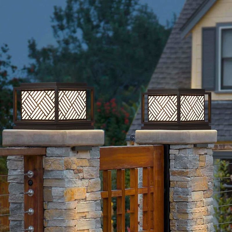 Luz solar de jardim Simplicidade Luz de poste acrílico para soluções modernas de iluminação exterior