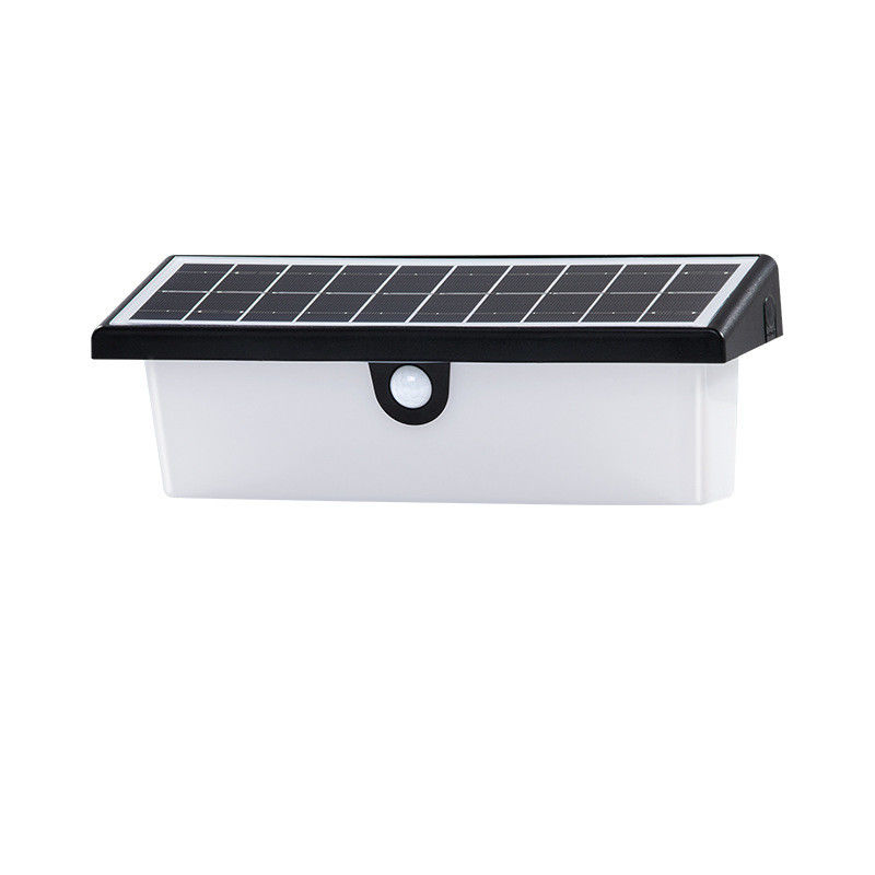 Lâmpada solar de parede à prova d'água Sensor de movimento LED exterior Lâmpada de decoração para parede de jardim