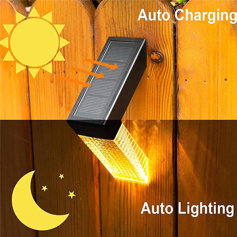 50000 Horas de Trabalho Duração de Vida Iluminação de Paisagem de Portão Solar LED com RGB Branco Quente
