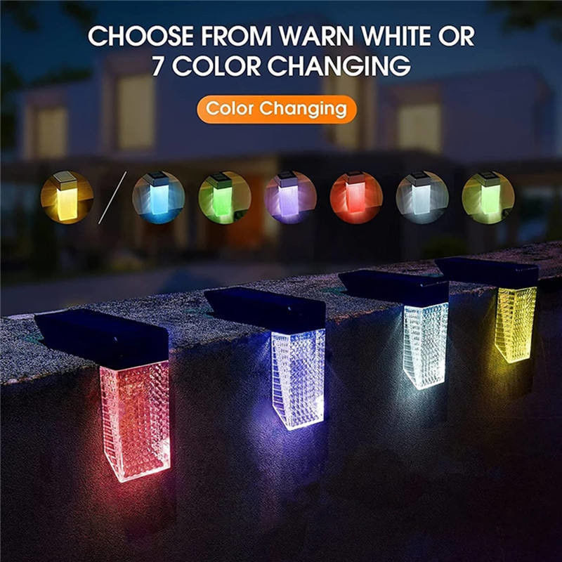50000 Horas de Trabalho Duração de Vida Iluminação de Paisagem de Portão Solar LED com RGB Branco Quente