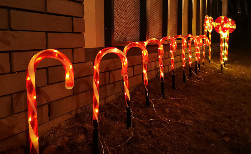 50000 horas de vida útil Luz LED de plástico solar para decoração de design de cores personalizada
