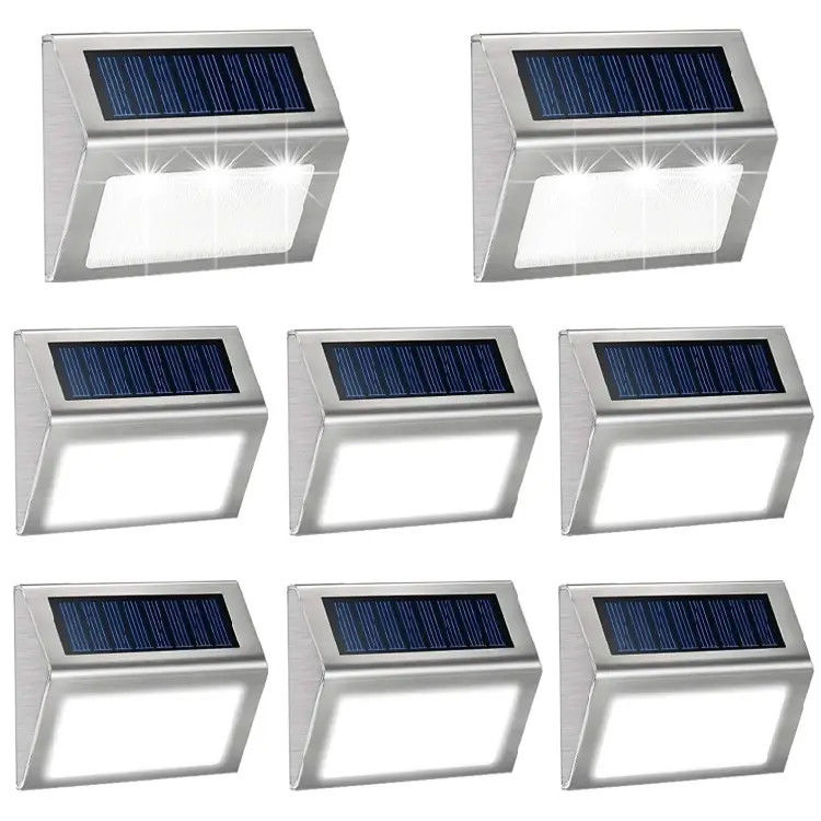 Lâmpada de terraço solar de aço inoxidável para balcão