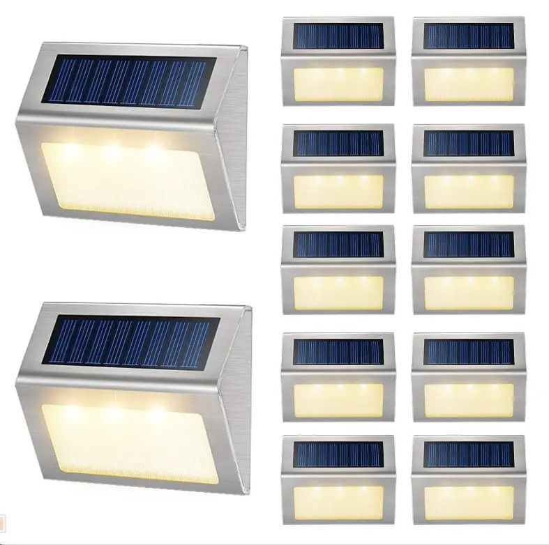 Lâmpada de terraço solar de aço inoxidável para balcão