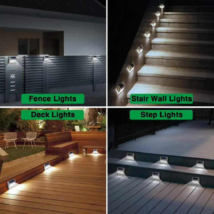Lâmpada de terraço solar de aço inoxidável para balcão