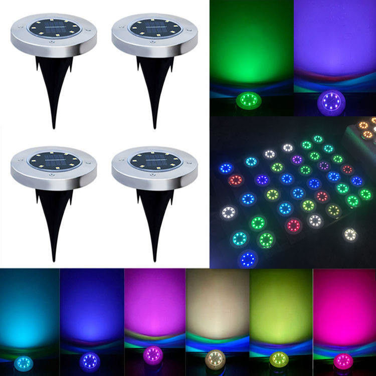 Lâmpadas solares para jardim exterior Decoração enterrada Luzes noturnas com alto fluxo luminoso