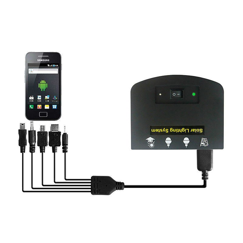 Tamanho do painel solar 350*460*17mm Kit de luz solar com 4 lâmpadas LED para iluminação de rede