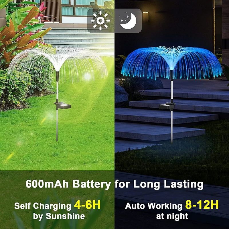 Atmosfera Iluminação decorativa para área de casa à prova d'água Fibra óptica LED Medusa