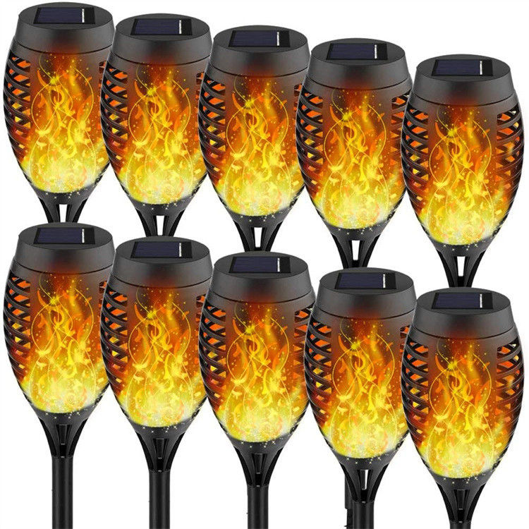 Luz LED solar para dançar Flicker Flame Paisagem pátio à prova d'água exterior