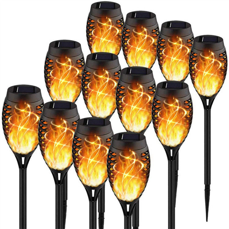 Luz LED solar para dançar Flicker Flame Paisagem pátio à prova d'água exterior