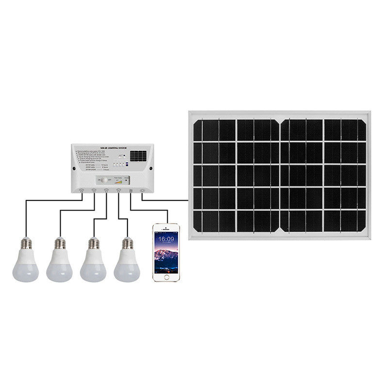360° ângulo de feixe Luz de energia solar para acampamento Sistema de geração de energia exterior portátil