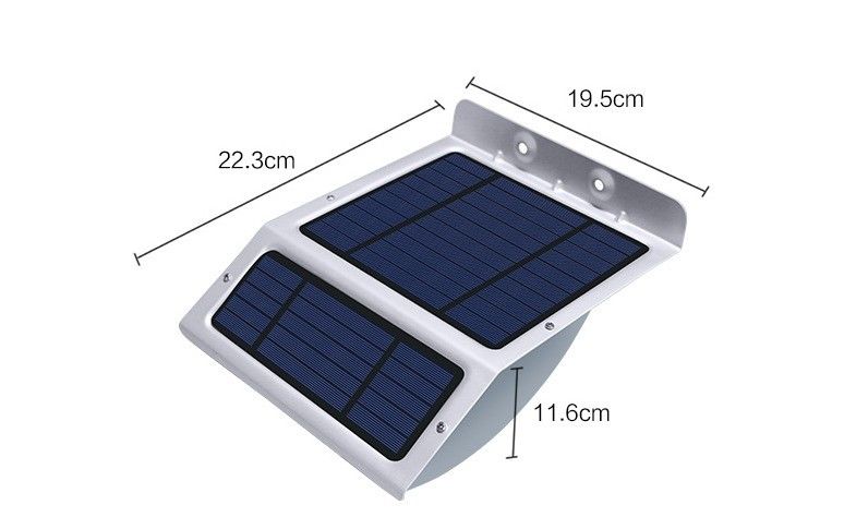 Lâmpada LED solar de aço inoxidável montada na parede para o mercado de publicidade ao ar livre