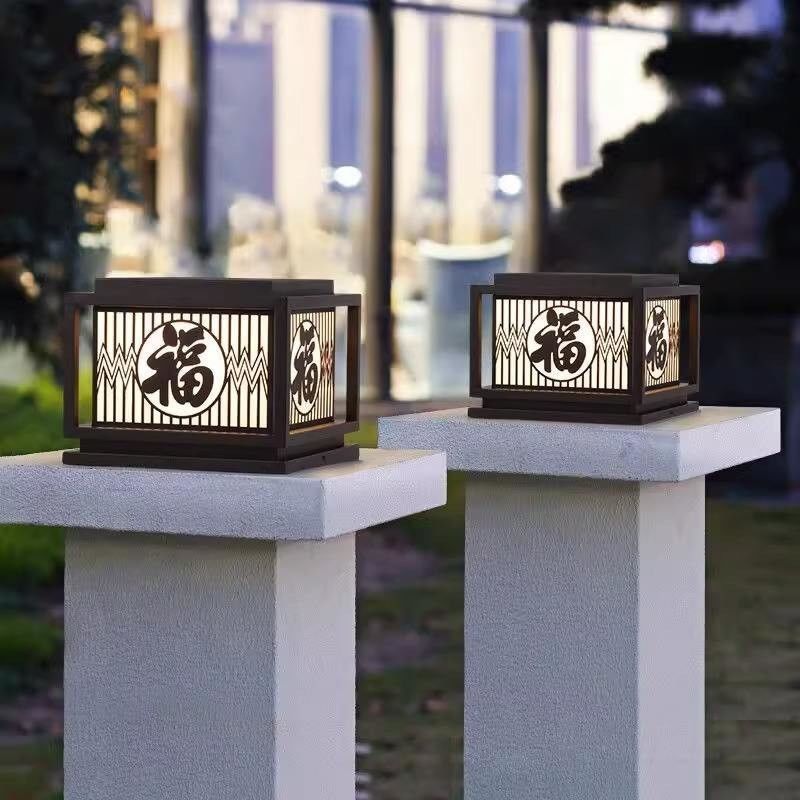 Lâmpadas de pilar à prova d'água LED criativas vintage para casa Vila pátio varanda exterior