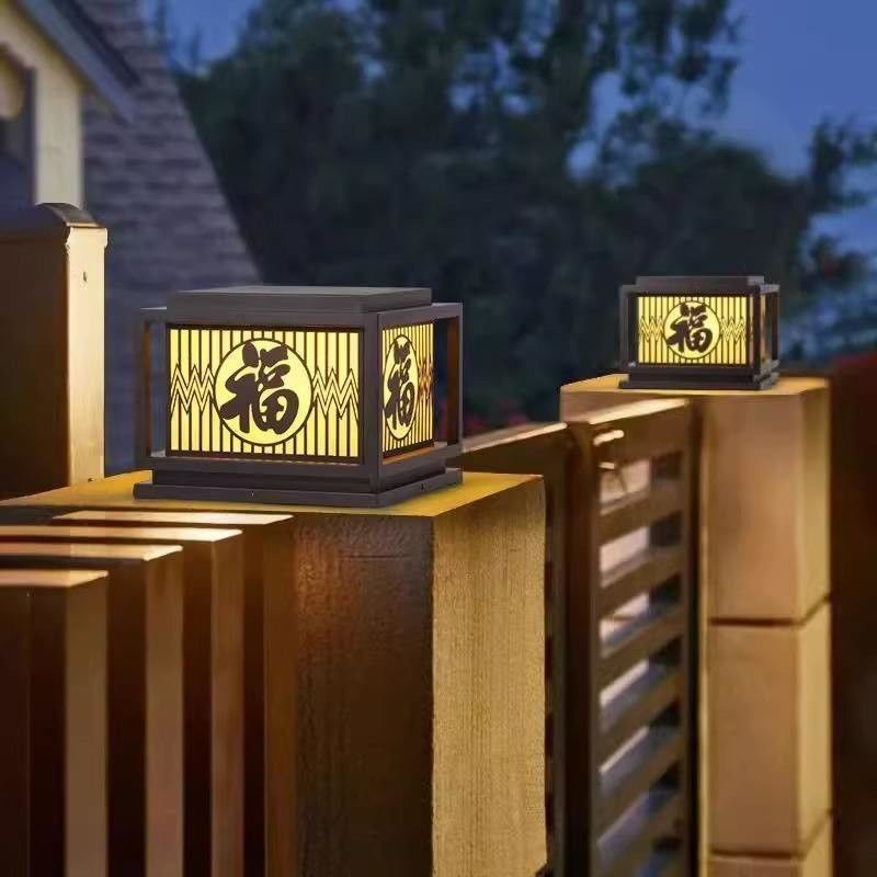 Lâmpadas de pilar à prova d'água LED criativas vintage para casa Vila pátio varanda exterior