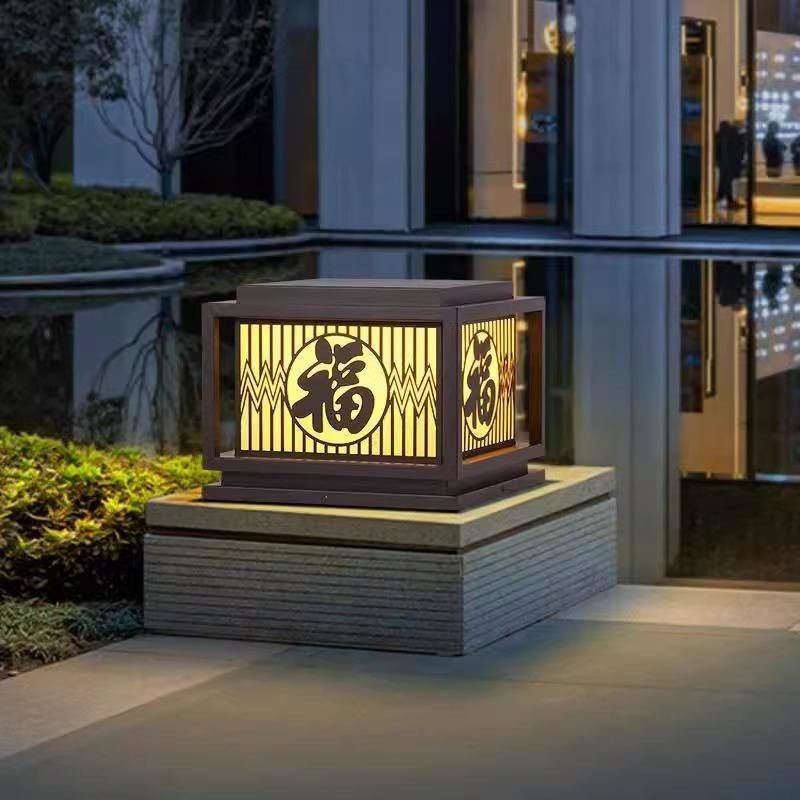 Lâmpadas de pilar à prova d'água LED criativas vintage para casa Vila pátio varanda exterior