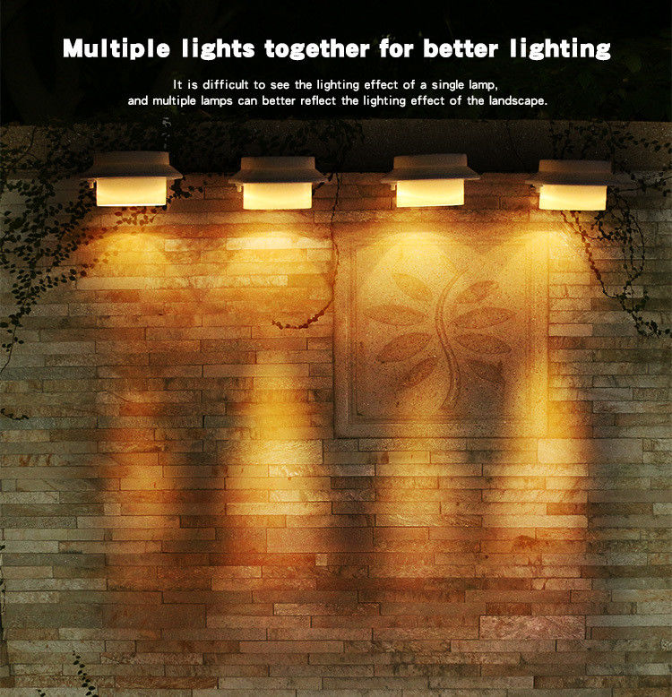 80 Ra Índice de Representação de Cores Fornecimento de Energia Solar Parede de Jardim Exterior LED Iluminação de vedação solar