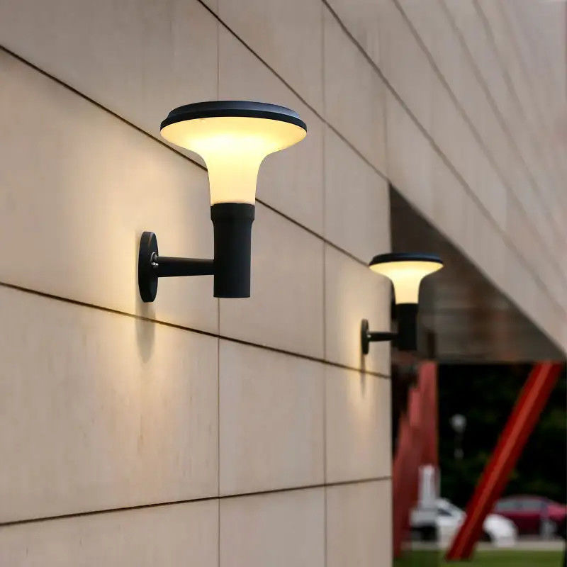 Iluminação solar de parede LED ultra brilhante à prova d'água para terraço exterior de porta de villa personalizada