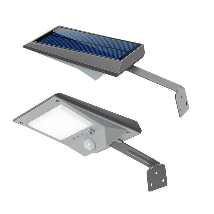 Fornecimento de energia solar LED de alta luminosidade Sensor de movimento moderno Luz de parede para jardim ao ar livre