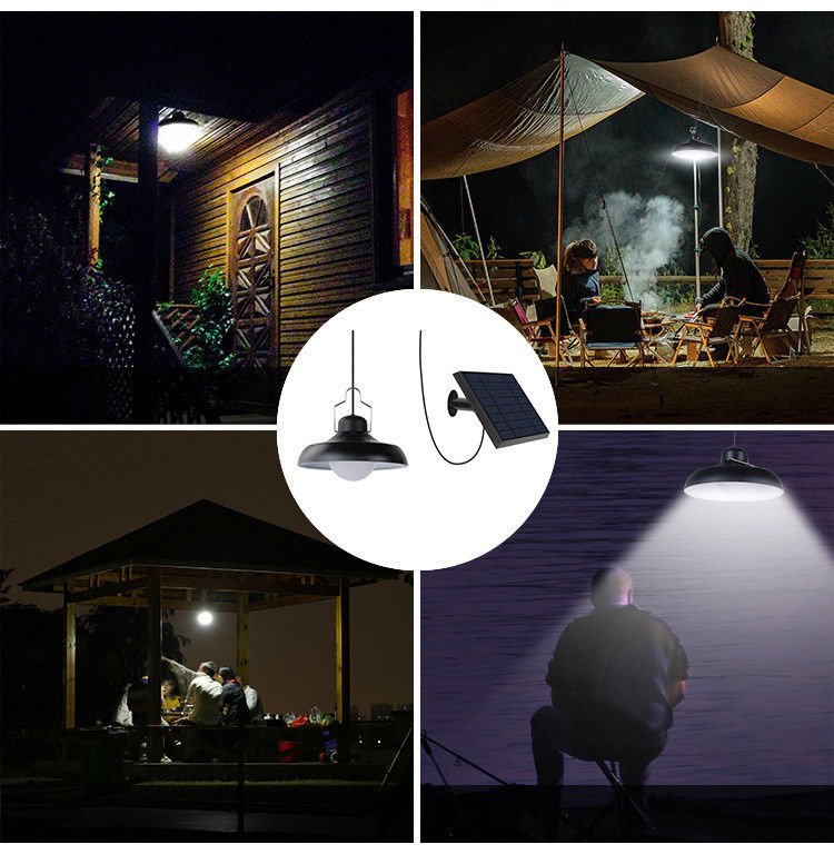 18PCS 0.2W COB LED Solar Pendant Light para Shed Jardim Economia de energia e impermeável