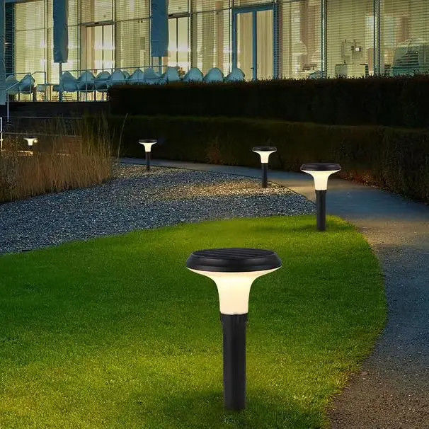 IP65 Lanterna exterior decorativa Porta de pedra Luz de pilar solar com suporte dimmer