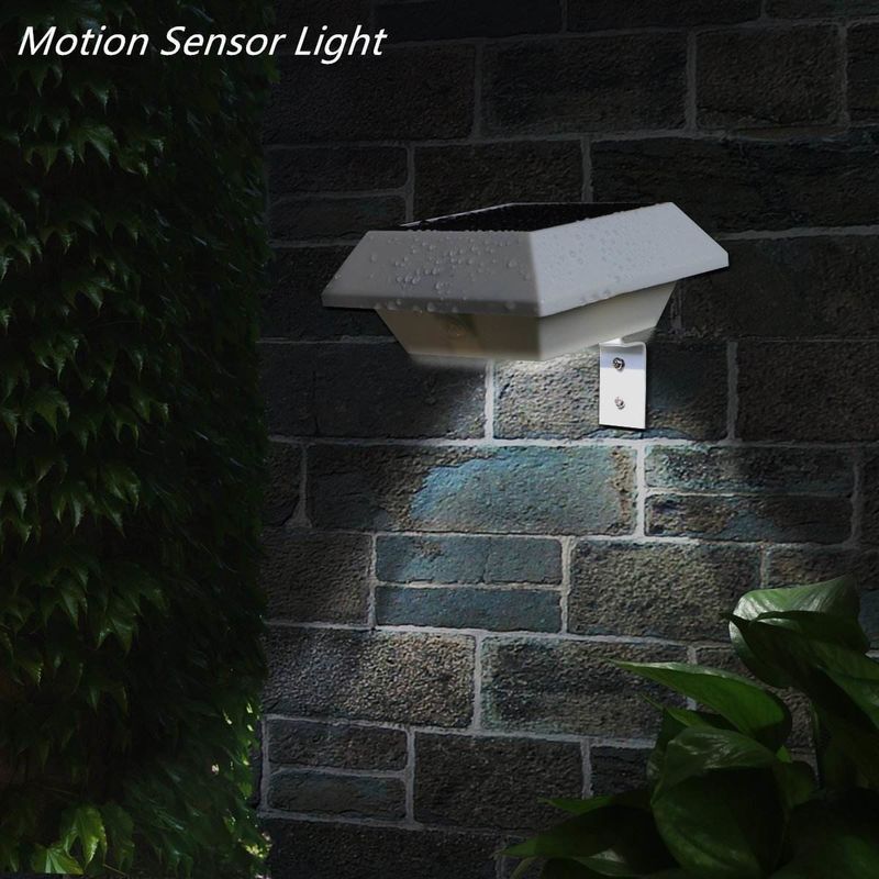 Lâmpadas LED de calhas solares para jardim Patio Driveway 12 LED Lâmpadas de parede à prova d'água ao ar livre