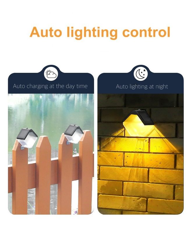 Solar LED Street Light Lâmpada Quente E Rgb Cor Lâmpada De Parede Para Deck Decorativo Exterior