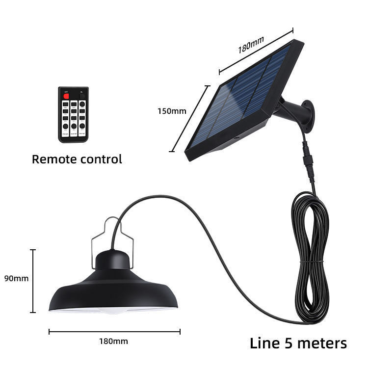 Linterna LED chinesa à prova d'água com energia solar para jardim portátil