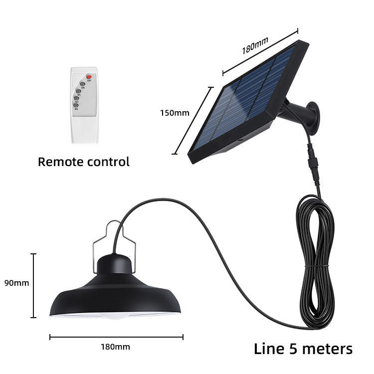 Linterna LED chinesa à prova d'água com energia solar para jardim portátil