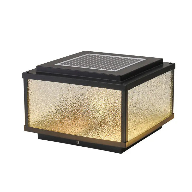 5000 horas de vida útil Solar Outdoor Courtyard Door Post Light para Lawn Club