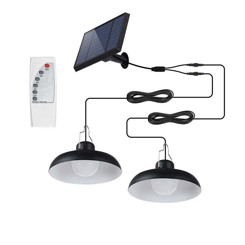 Lâmpada solar de jardim com bateria de alta capacidade e lâmpada LED branca e fria